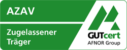 Logo des AZAV Zertifizierers GUTcert